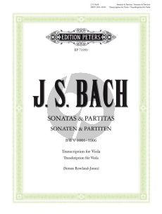 Bach Sonatas & Partitas for Viola BWV 1001-1006 (orig. Violin) (edited by Simon Rowland Jones and David Ledbetter)