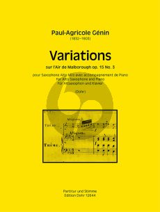 Genin Variations sur l'Air de Malborough Op.15 No.3 Altsaxophon und Klavier (Christoph Dohr)