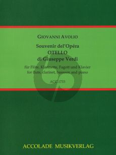 Avolio Souvenir del'Opera Otello di Giuseppe Verdi Flute-Clarinet-Bassoon-Piano (Score/Parts) (ed. Helge Bartholomaus)