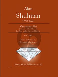 Shulman Variations 1984 for Viola - Piano (Prepared and Edited by Kenneth Martinson) (Urtext)