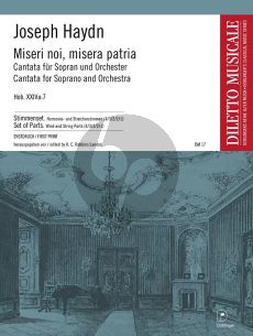 Haydn Miseri noi, misera patria Hob. XXIVa:7 Sopran und Orchester (Stimmensatz) (H.C Robbins Landon)