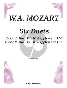 Mozart 6 Duets Op.75 Vol.2 2 Flutes