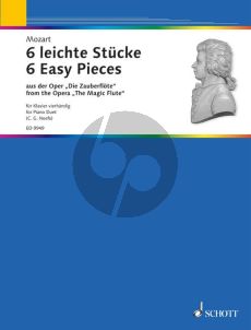 Mozart 6 Easy Pieces from the Magic Flute Piano 4 hds. (Neefe) (Grade 2 - 3)