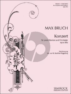 Bruch Konzert Opus 88a 2 Klaviere und Orchester (Klavierauszug 3 Klaviere zu 6 Hde)