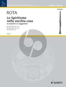 Rota Lo Spiritismo nella vecchia casa Clarinet and Piano (6 Variazioni e 3 Suggestioni 1950) (interm.grade)