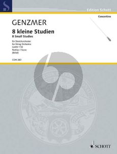 Genzmer 8 kleine Studien GeWV 110 Streichorchester (Partitur) (Wolfgang Birtel)