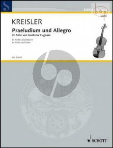 Praeludium und Allegro im Stile von Gaetano Pugnani fur Violine und Klavier