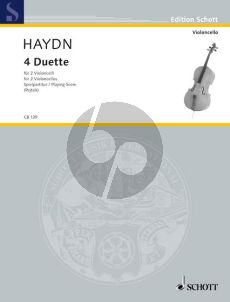 Haydn 4 Duette (Hob.X:1 - Hob.XII:4 - Hob.XII:1 - Hob.XII:3 + 5) (Spielpartitur) (Arpad Pejtsik)
