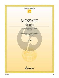 Mozart Sonate A-dur KV 331 Klavier (Walter Georgii)