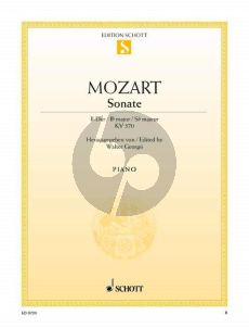 Mozart Sonate B-dur KV 570 Klavier (Walter Georgii)