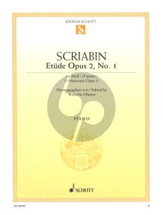 Scriabin Etüde cis-moll Op.2 No.1 Klavier