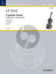Le Duc 3 Little Sonatas 2 Violins (edited by Erich Doflein) (Grade 2)