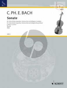 Bach Sonata g-minor Wq 88 Viola (or Viola da Gamba)-Harpsichord (edited by Hugo Ruf)