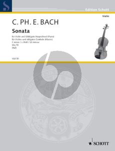 Bach Sonata c-minor Wq 78 Violin-Bc (edited by Ruf)
