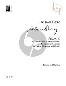 Berg Adagio (aus Kammerkonzert) Klarinette(Bb)-Violine-Klavier (Part/St.)