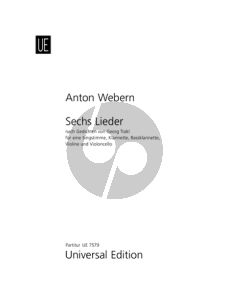 Webern 6 Lieder Op.14 Sopr.-Clar.-Bass Clar.-Vi.-Vc.