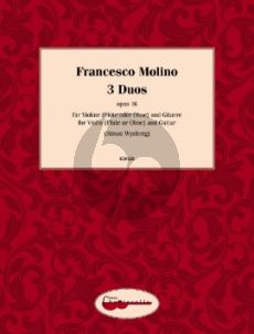 Molino 3 Duos Op.16 Violin [Flute/Oboe] and Guitar (Simon Wynberg)