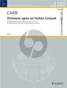 Divisions upon an Italian Ground (from the Delightful Companion
