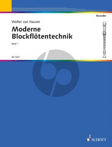 Hauwe Moderne Blockflötentechnik Vol.1 Sopran- oder Altblockflöte (dt.)