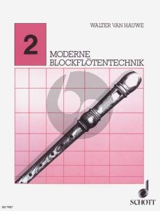 Hauwe Moderne Blockflötentechnik Vol.2 Sopran- oder Altblockflöte (dt.)