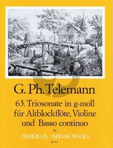 Telemann Trio Sonata g-minor TWV 42:g9 Treble Rec.-Violin[Fl./Ob.]-Bc