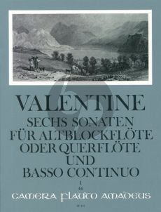 Valentine 6 Sonaten Op. 5 Vol. 1 No. 1 - 3 Altblockflöte (Flöte) und Bc (Willy Hess)