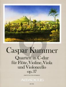 Kummer Quartett C-dur Op.37 Fl.-Vi.-Va.-Vc. (Partitur/Stimmen) (Yvonne Morgan)