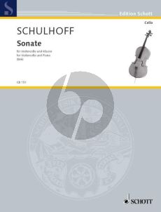Schulhoff Sonate WV 35 Violoncello und Klavier (1914) (Bek)