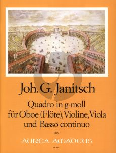 Janitsch Quadro g-minor "O Haupt voll Blut und Wunden" fur Oboe[Flote], Violine, Viola und Bc Partitur und Stimmen (Herausgeber Bernhard Pauler - Continuo Aussetzung Christine Gevert)