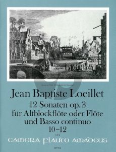 Loeillet 12 Sonaten Op. 3 Vol. 4 No. 10 - 12 Altblockflöte (Flöte/Oboe) und Bc (Yvonne Morgan) (Continuo Wolfgang Kostujak)