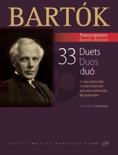 Bartok 33 Duets for 2 Violoncellos (edited by Arpád Pejtsik)