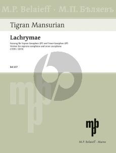 Mansurian Lachrymae Soprano- and Tenor Sax.