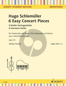 Schlemuller 6 Easy Concert Pieces Op.12 Violoncello-Piano