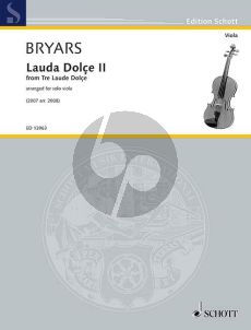 Bryars Lauda Dolçe II (from Tre Laude Dolçe) Viola solo