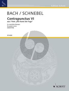 Bach Contrapunctus VI (aus Kunst der Fuge) für raumliche Stimmen) 5S-5A-5T-5B (Schnebel)