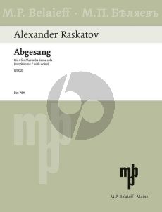 Raskatov Abgesang for marimba bassa sola (with voice)