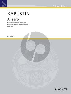 Kapustin Allegro Op.155 Flute-Violin-Violoncello (Score/Parts)