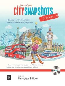 Rae City Snapshots for 1-2 Clarinets with CD or Piano Accompaniment (Bk-Cd)