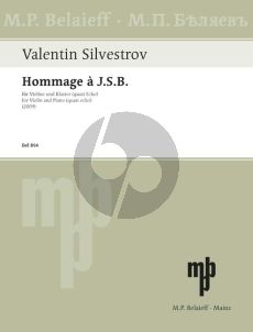 Silvestrov Hommage à J.S.B. Violin and Piano (quasi echo)