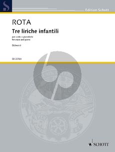 Rota Tre Liriche Infantili (3 Children's Songs) Voice-Piano (texts Lina Schwartz)