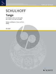 Schulhoff Tango 2 Violins-Viola-Violoncello (Score/Parts) (transcr. by Wolfgang Birtel)