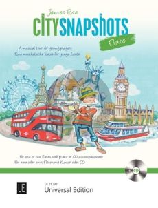 Rae City Snapshots for 1-2 flutes with CD or Piano accompaniment (Bk-Cd)