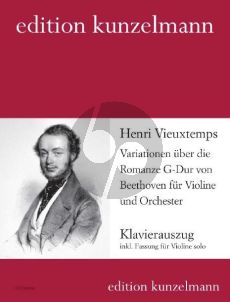 Vieuxtemps Variationen über die Romanze G-Dur von Beethoven Violine und Orchester (Klavierauszug) (Olaf Adler)