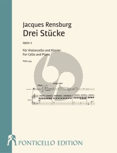 Rensburg 3 Stücke Op. 2 Violoncello und Klavier