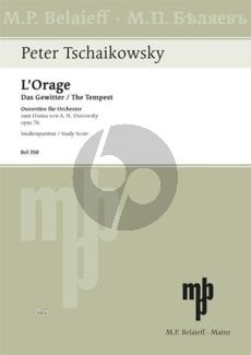 Tchaikovsky L'Orage - Das Gewitter Ouverture e-moll Op. 76 Orchester (Studienpartitur)