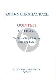 Bach Quintett No.4 Bläserquintett (orig. Klar.-Fagott- 2 Horner) (Part./Stimmen) (transcr. Jürgen Schmidt)