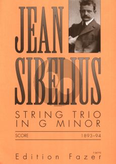 Sibelius String Trio G minor (1893-1894) for Violin-Viola-Violoncello Score