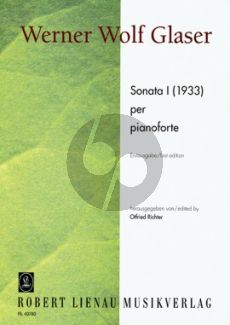 Glaser Sonata 1 Piano solo (1933) (First Edition)