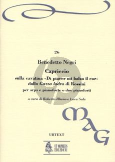 Negri Capriccio on the Cavatina “Di piacer mi balza il cor” from Rossini’s “Gazza ladra” for Harp and Piano (or 2 Pianos)