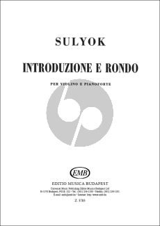 Sulyok Introduzione e Rondo for Violin and Piano